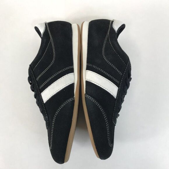 NEW Steve Madden Jockk Black Suede Sneakers Women's Size 10 Leather Lace Up - Picture 8 of 13